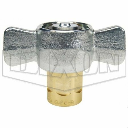 DIXON W Series Wing Style Hydraulic Interchange Coupler, 3/4 in x 1/2-14 Nominal, Quick-Connect x Female N 6WF4-B